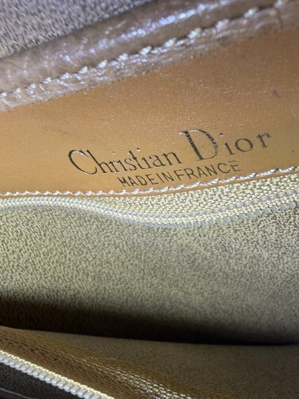 Vintage Christian Dior CD Logo Leather Shoulder Bag - Picture 8 of 10